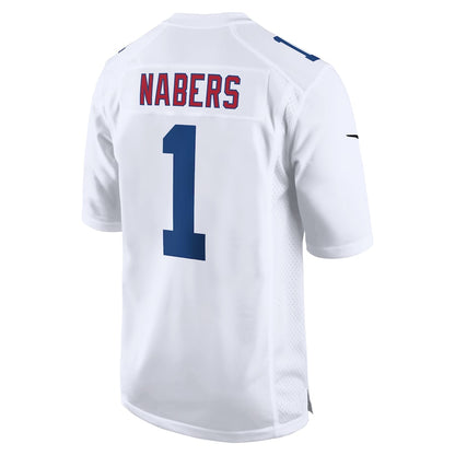 NY.Giants #1 Malik Nabers Carbon White Fashion Stitched American Football Jerseys