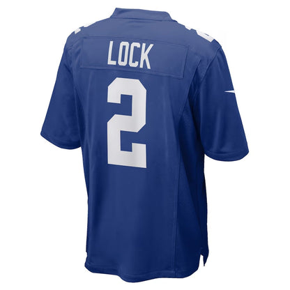 NY.Giants #2 Drew Lock Royal Team Game Stitched American Football Jerseys
