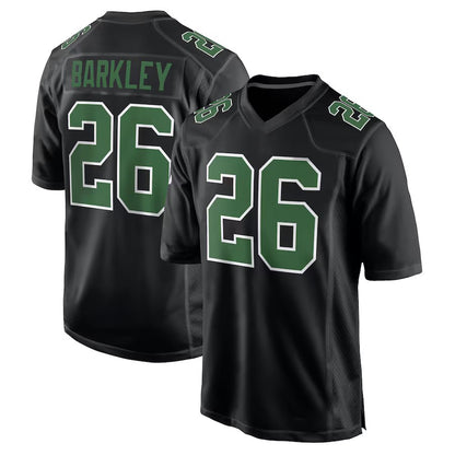 P.Eagles #26 Saquon Barkley Carbon Black Kelly Green Fashion Game American Football Jerseys