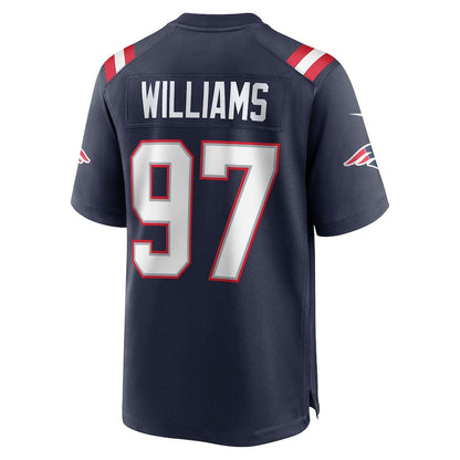 NE.Patriots #97 Milton Williams Navy Game Stitched American Football Jerseys