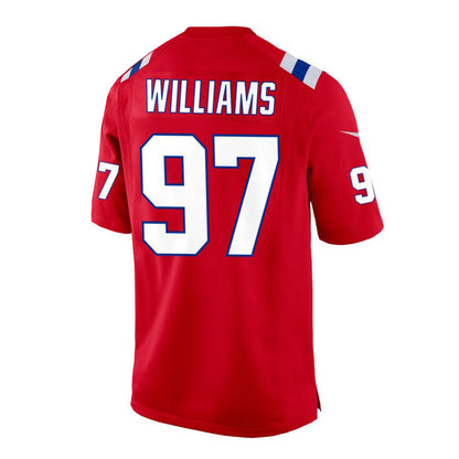 NE.Patriots #97 Milton Williams Red Game Stitched American Football Jerseys