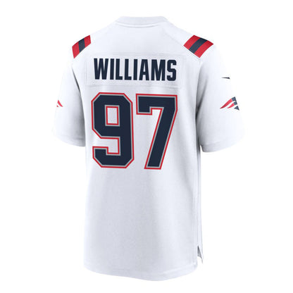 NE.Patriots #97 Milton Williams White Game Stitched American Football Jerseys