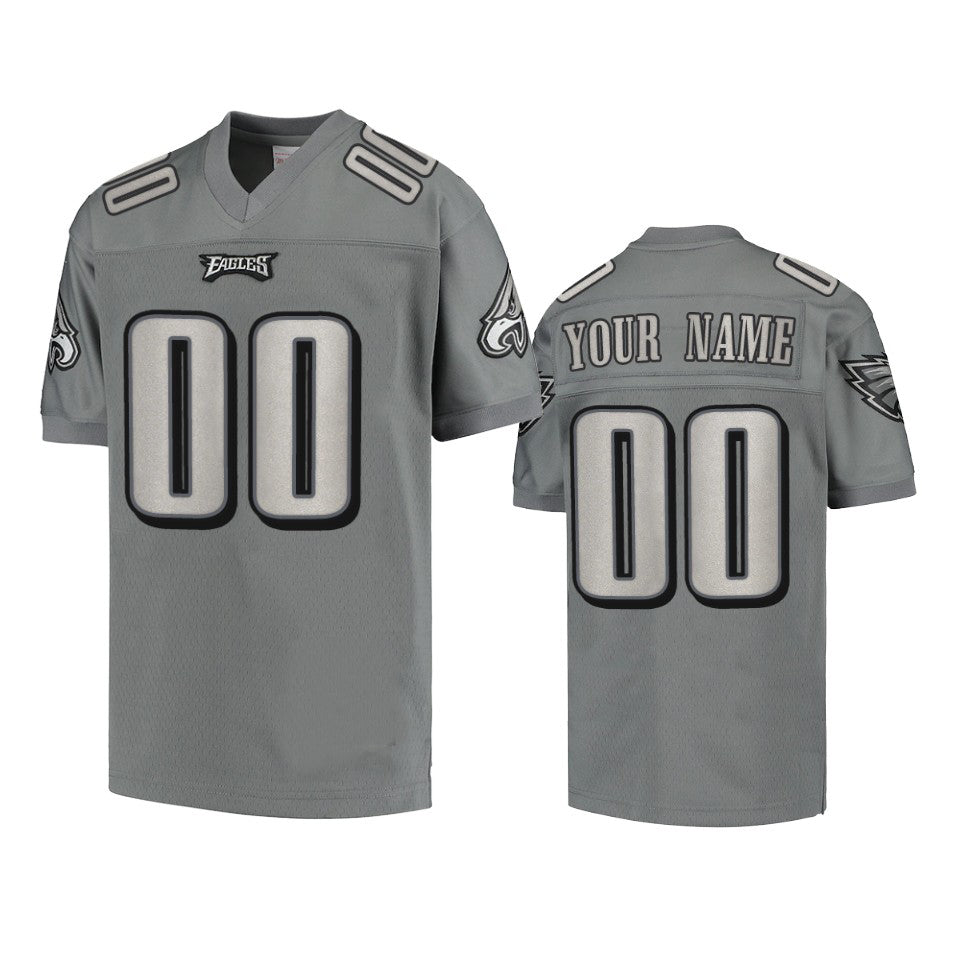 Philadelphia Eagles Custom 2004 Charcoal Metal Replica Jersey