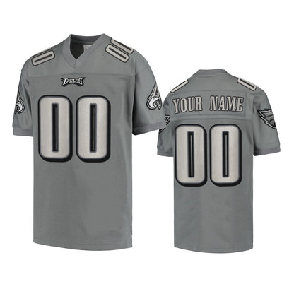 Philadelphia Eagles Custom 2004 Charcoal Metal Replica Jersey