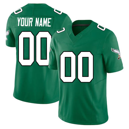 Philadelphia Eagles Custom Kelly Green Vapor F.U.S.E. Limited Jersey All Stitched