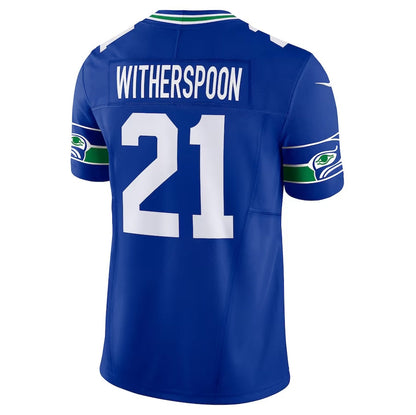 S.Seahawks #21 Devon Witherspoon Royal Alternate Vapor F.U.S.E. Limited Stitched American Football Jerseys