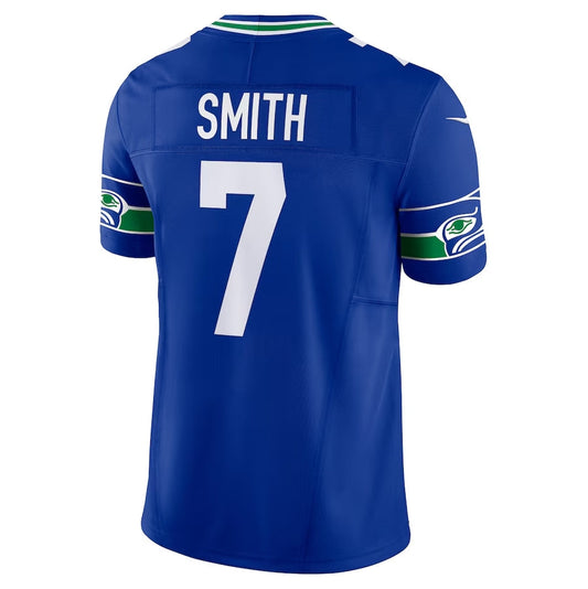 S.Seahawks #7 Geno Smith Royal Alternate Vapor F.U.S.E. Limited Stitched American Football Jerseys
