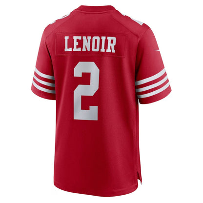 SF.49ers #2 Deommodore Lenoir Scarlet Game Stitched American Football Jerseys