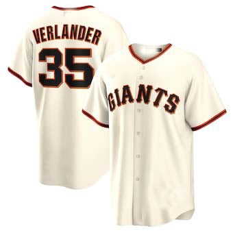 San Francisco Giants #35 Justin Verlander Cream Home Replica Stitched Baseball Jersey