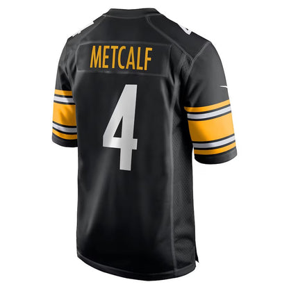 P.Steelers #4 DK Metcalf Black Game Stitched American Football Jerseys