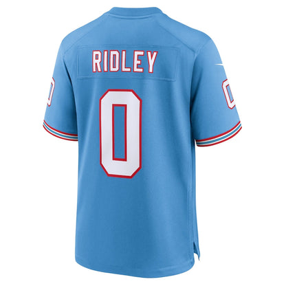 T.Titans #0 Calvin Ridley Light Blue Alternate Game American Football Jerseys