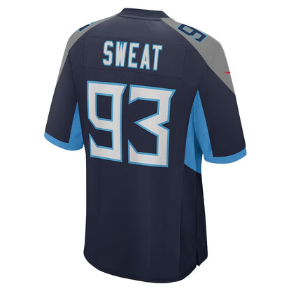 T.Titans #93 T'Vondre Sweat Navy Team Game Stitched American Football Jerseys