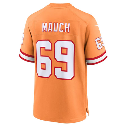 TB.Buccaneers #69 Cody Mauch Orange Throwback Game Stitched American Football Jerseys