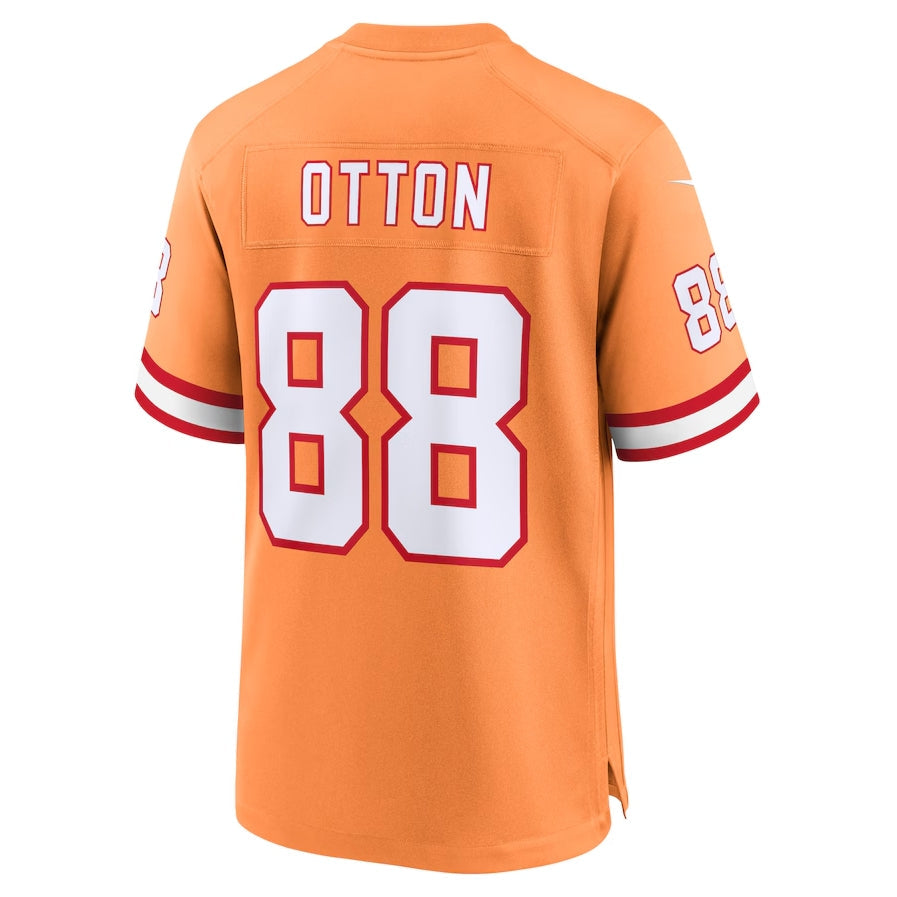 TB.Buccaneers #88 Cade Otton Orange Throwback Game Stitched American Football Jerseys