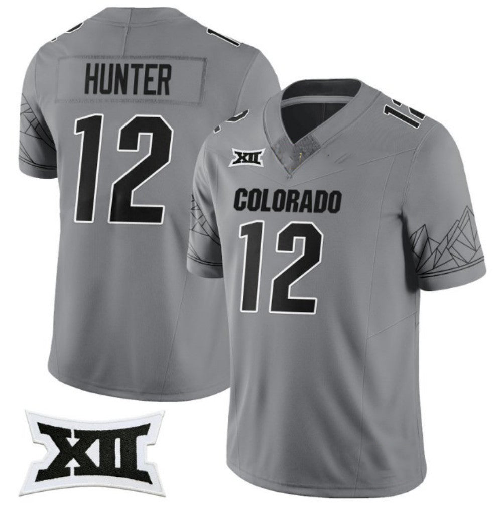 C.Buffalo #12 Travis Hunter Gray 2024 F.US.E Vapor Limited Stitched Football College Jersey
