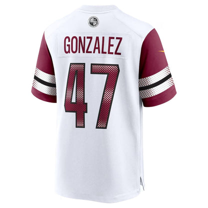 W.Commanders #47 Zane Gonzalez White Game Stitched American Football Jerseys