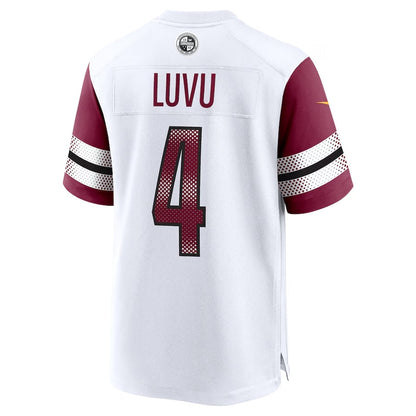 W.Commanders #4 Frankie Luvu White Game Stitched American Football Jerseys