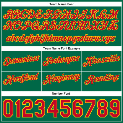 Custom Cream Red-Kelly Green Authentic Throwback Split Fashion Basketball Shorts