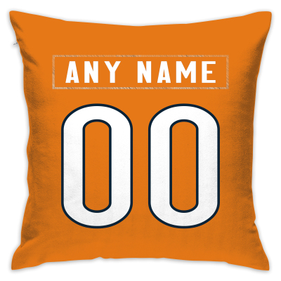 Custom Football Chicago Bears Decorative Throw Pillow Cover 18" x 18"- Print Personalized Style Customizable Design Team Any Name & Number
