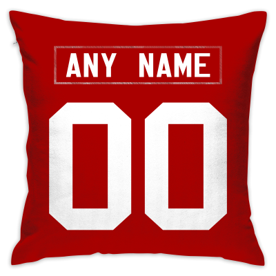 Custom Football San Francisco 49ers Decorative Throw Pillow Cover 18" x 18"- Print Personalized Style Customizable Design Team Any Name & Number