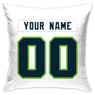 Custom Football Seattle Seahawks Decorative Throw Pillow Cover 18" x 18"- Print Personalized Style Customizable Design Team Any Name & Number