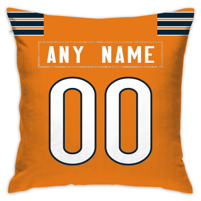 Custom Football Chicago Bears Decorative Throw Pillow Cover 18" x 18"- Print Personalized Style Customizable Design Team Any Name & Number