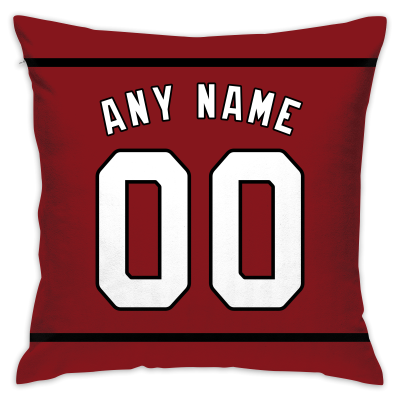 Custom Football Arizona Cardinals Decorative Throw Pillow 18" x 18"- Print Personalized Style Customizable Design Team Any Name & Number