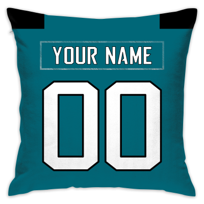 Custom Football Jacksonville Jaguars Decorative Throw Pillow Cover 18" x 18"- Print Personalized Style Customizable Design Team Any Name & Number
