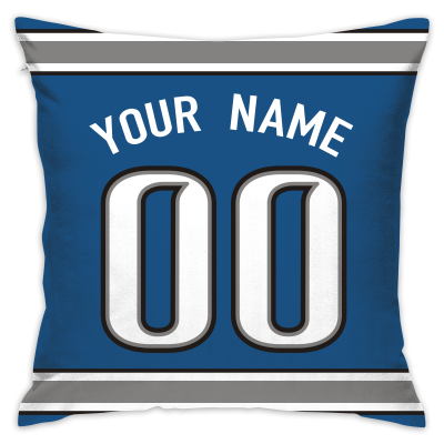 Custom Football Detroit Lions Decorative Throw Pillow Cover 18" x 18"- Print Personalized Style Customizable Design Team Any Name & Number