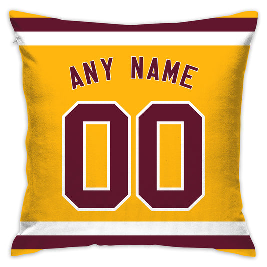 Custom Washington Football Team Decorative Throw Pillow Cover 18" x 18"- Print Personalized Style Customizable Design Team Any Name & Number