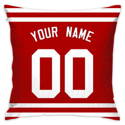 Custom Football San Francisco 49ers Decorative Throw Pillow Cover 18" x 18"- Print Personalized Style Customizable Design Team Any Name & Number