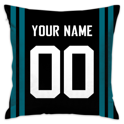 Custom Football Jacksonville Jaguars Decorative Throw Pillow Cover 18" x 18"- Print Personalized Style Customizable Design Team Any Name & Number