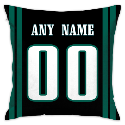 Custom Football Philadelphia Eagles Decorative Throw Pillow Cover 18" x 18"- Print Personalized Style Customizable Design Team Any Name & Number