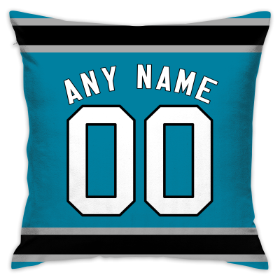 Custom Football Carolina Panthers Decorative Throw Pillow 18 x 18 Print Personalized Style Customizable Design Team Any Name & Number