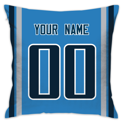 Custom Football Tennessee Titans Decorative Throw Pillow Cover 18" x 18"- Print Personalized Style Customizable Design Team Any Name & Number
