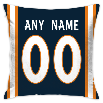 Custom Football Denver Broncos Decorative Throw Pillow Cover 18" x 18"- Print Personalized Style Customizable Design Team Any Name & Number