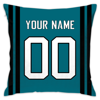 Custom Football Jacksonville Jaguars Decorative Throw Pillow Cover 18" x 18"- Print Personalized Style Customizable Design Team Any Name & Number