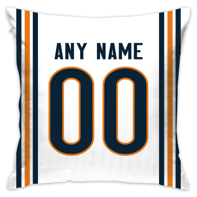 Custom Football Chicago Bears Decorative Throw Pillow Cover 18" x 18"- Print Personalized Style Customizable Design Team Any Name & Number