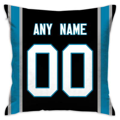Custom Football Carolina Panthers Decorative Throw Pillow 18 x 18 Print Personalized Style Customizable Design Team Any Name & Number