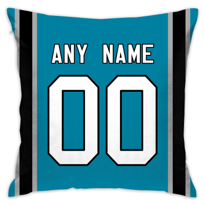 Custom Football Carolina Panthers Decorative Throw Pillow 18 x 18 Print Personalized Style Customizable Design Team Any Name & Number