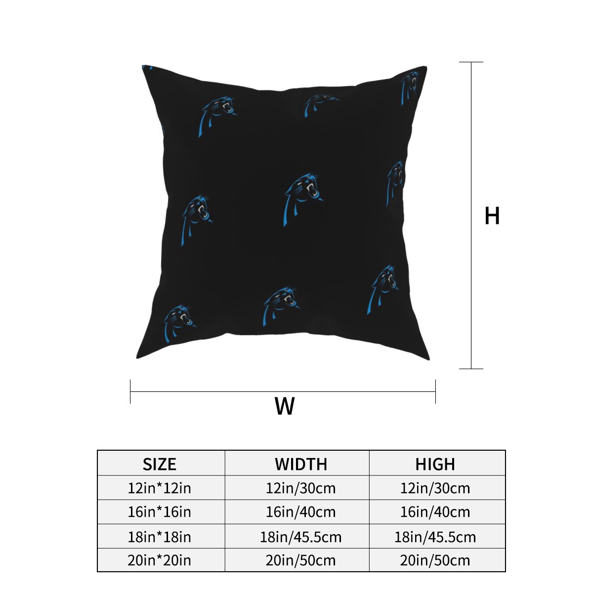 Custom Decorative Football Pillow Case Carolina Panthers Pillowcase Personalized Throw Pillow Covers