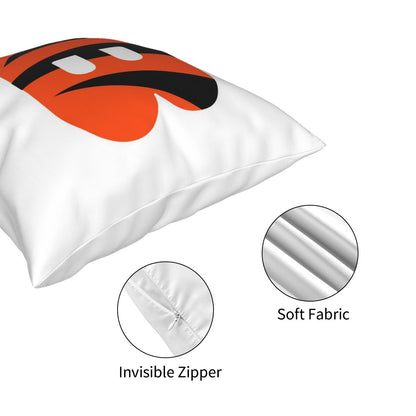 Custom Decorative Football Pillow Case Cincinnati Bengals White Pillowcase Personalized Throw Pillow Covers
