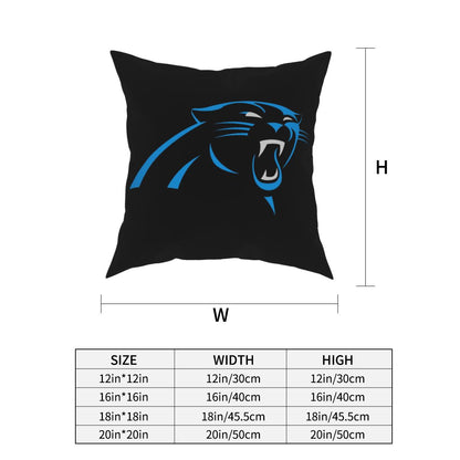 Custom Decorative Football Pillow Case Carolina Panthers Black Pillowcase Personalized Throw Pillow Covers