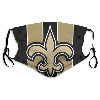 Custom Football Personalized NO.Saint 01- Black Dust Face Mask With Filters PM 2.5