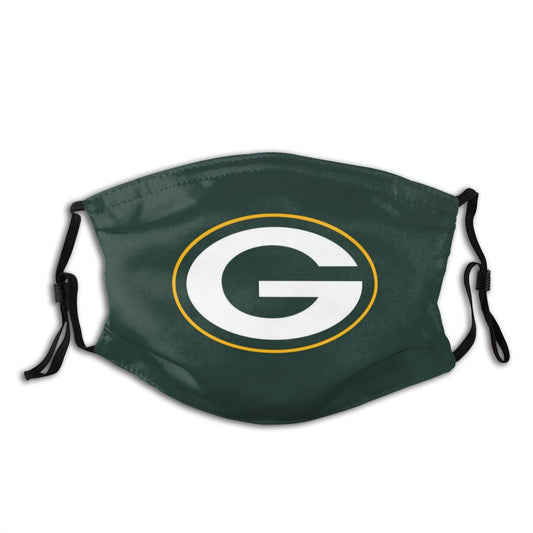 Print Football Personalized Green Bay Packers Adult Dust Mask With PM 2.5 Filters