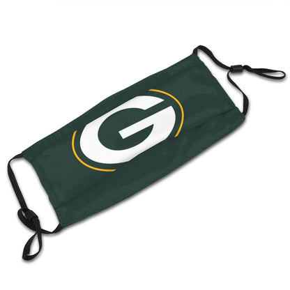 Print Football Personalized Green Bay Packers Adult Dust Mask With PM 2.5 Filters