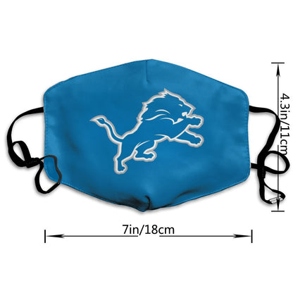Print Football Personalized Detroit Lions Dust Mask Blue