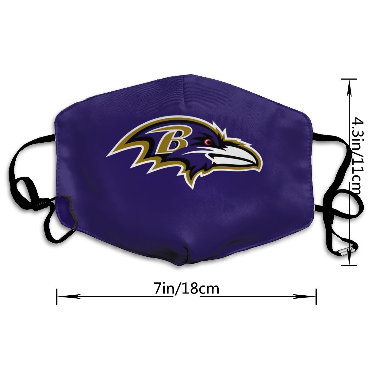 Print Football Personalized Baltimore Ravens Dust Mask Purple