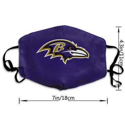 Print Football Personalized Baltimore Ravens Dust Mask Purple