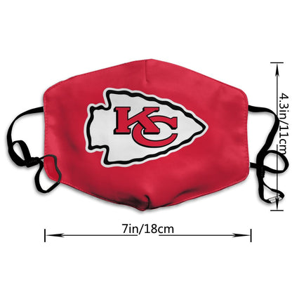 Print Football Personalized Kansas City Chiefs Dust Mask Red